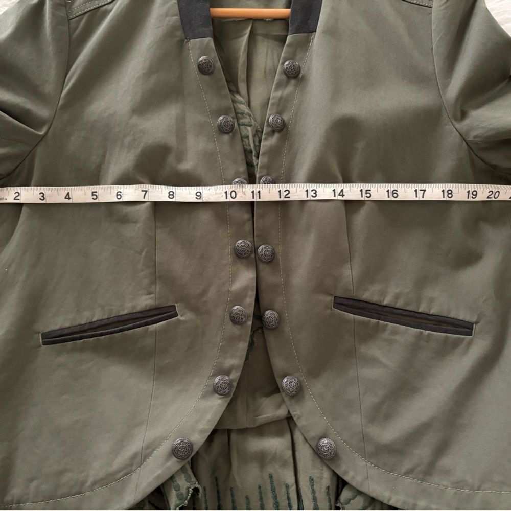 Sundance Women's Utility Jacket in Olive with suede trim - Picture 9 of 10